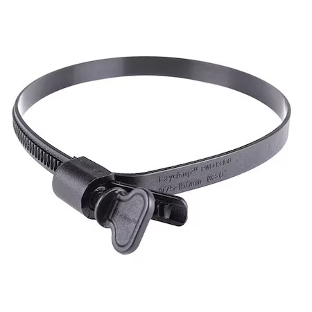 Worm Gear Hose Clamp, Plastic, Hex, Pk10, Pwd-13-150-Wg-Pa66-Bk