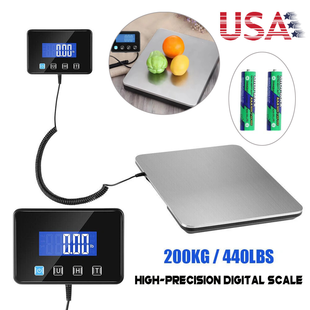 LCD Digital Postal Parcel Scales 200kg 440lbs Platform Postage Shipping Weighing