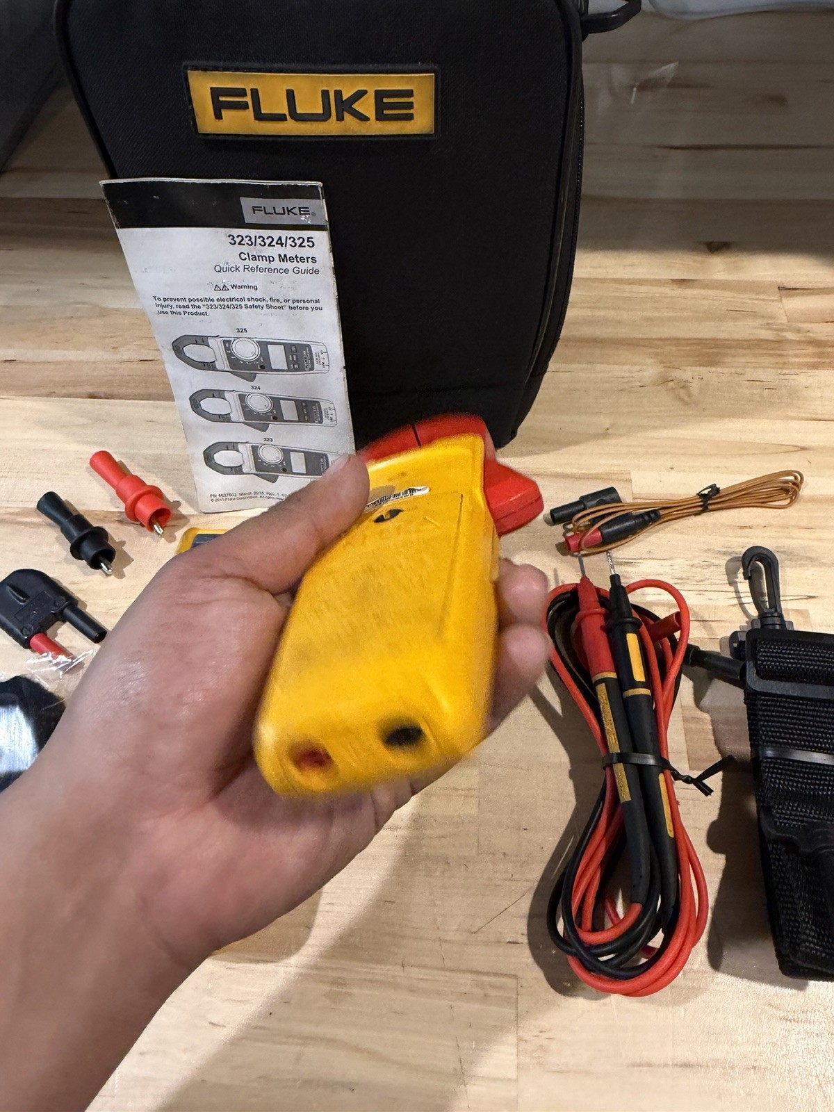 FLUKE 116/323 HVAC MULTIMETER COMBO KIT W/ ACCESSORIES (TESTED) SHIPS FAST
