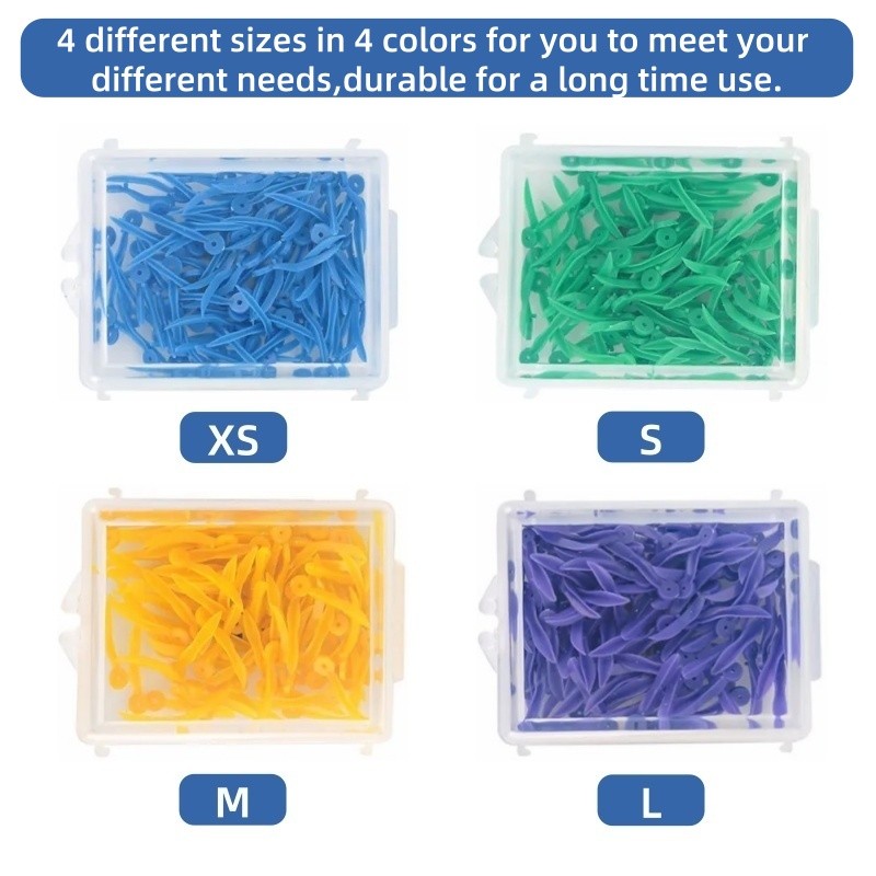 Disposable Plastic Wave Shape Dental Tooth Gap Composite Interdental Wedge Mixed