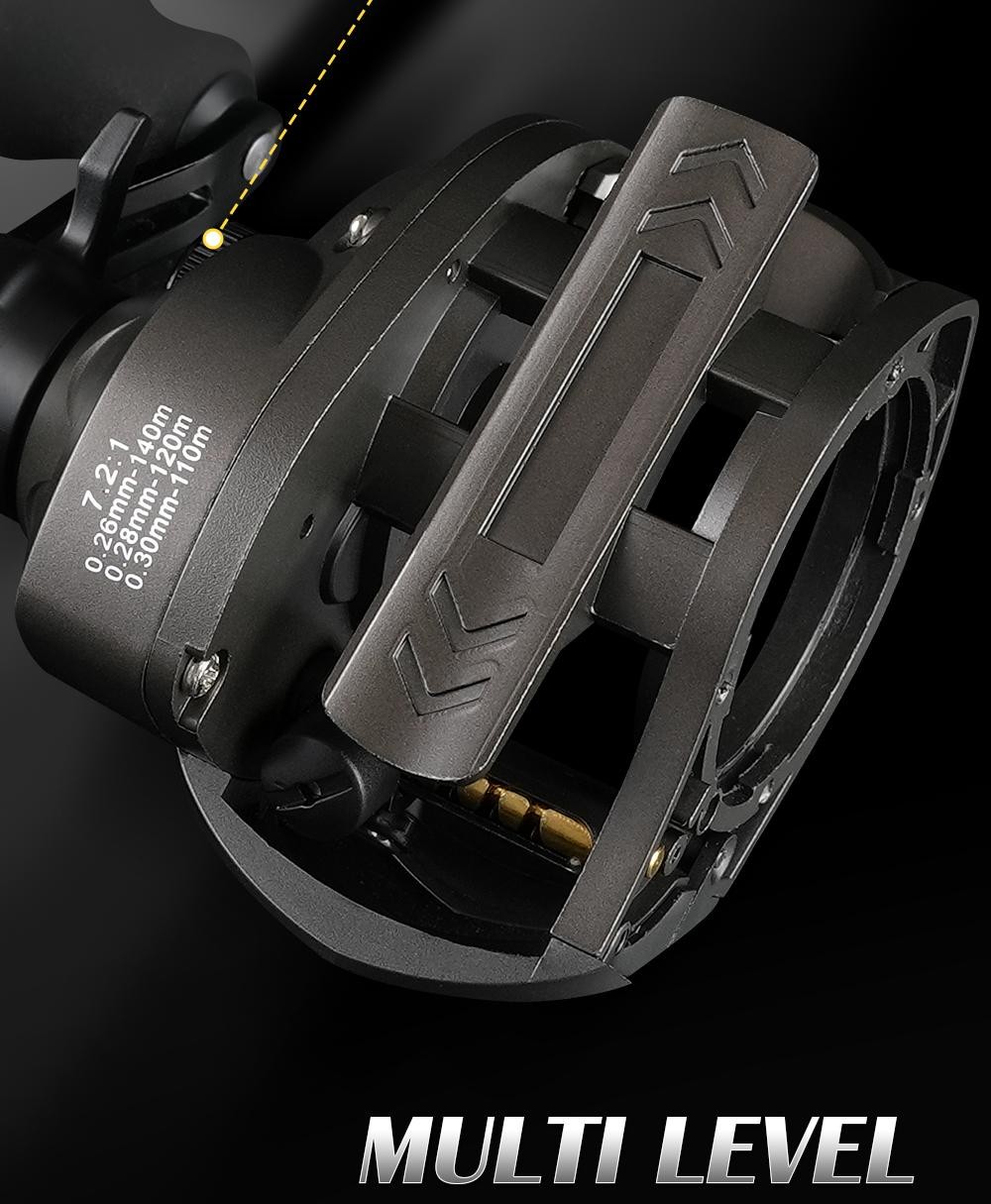 Rooblinos AK Baitcasting Reel 7.2:1 18LB Max Drag Freshwater Saltwater 2+1BB Pro
