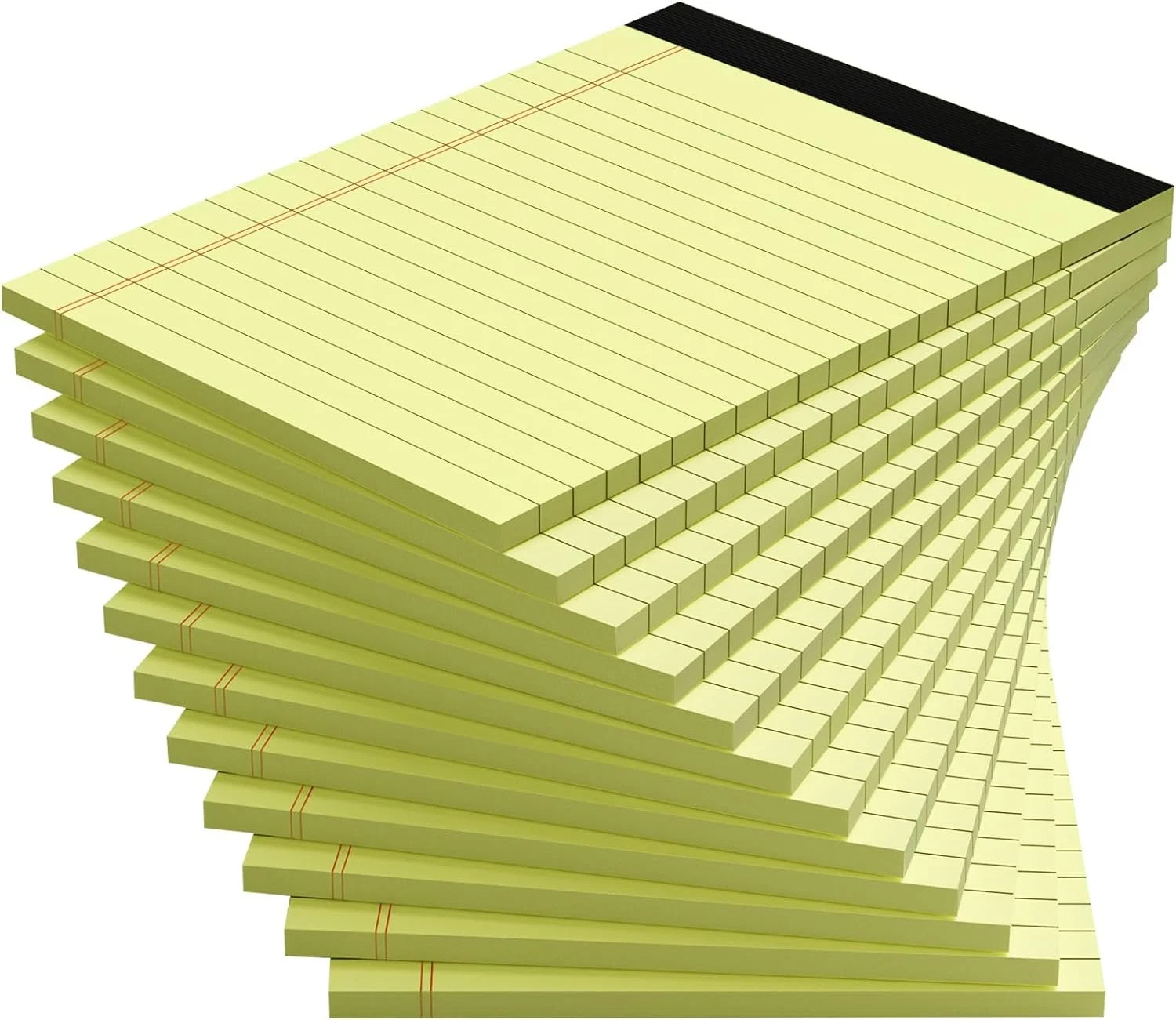 Yellow Note Pads, 12 Pack Legal Pads 4X6 Inch, Notepad of Lined Paper, Perforate