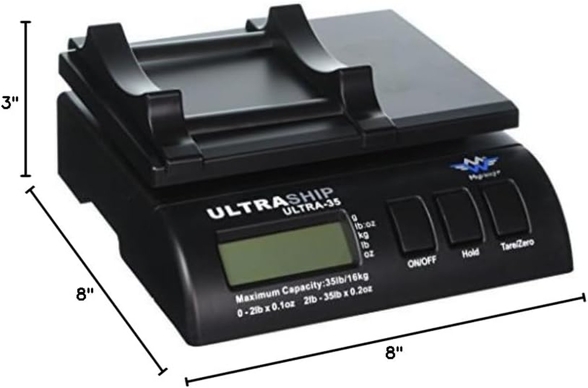 Ultraship 35 Lb Electronic Scale,Black; Blue