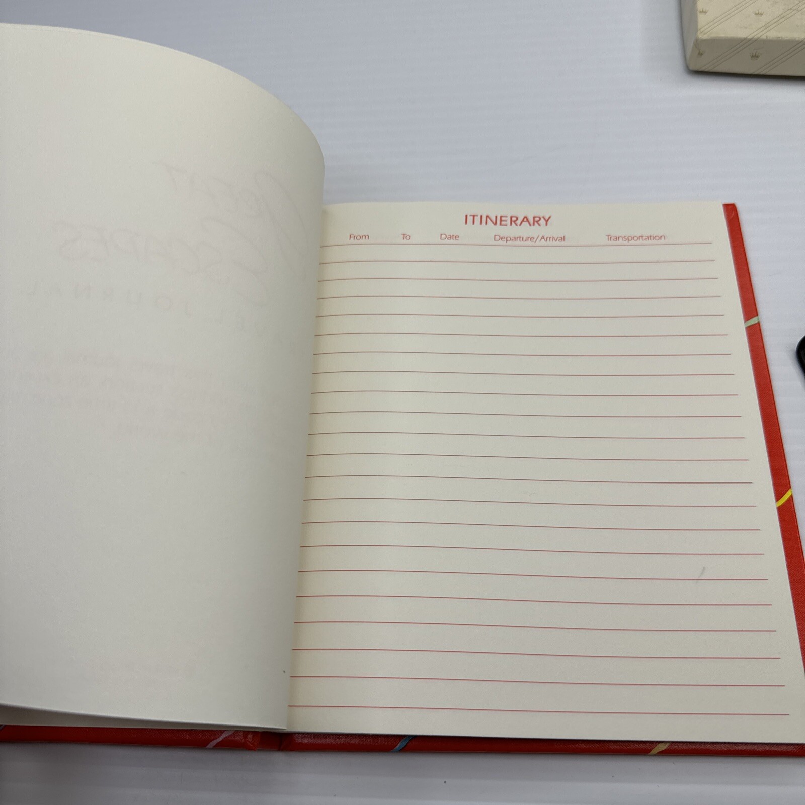 Great Escapes Travel Journal 1984 Vintage Hallmark with Box Red Travel Journal