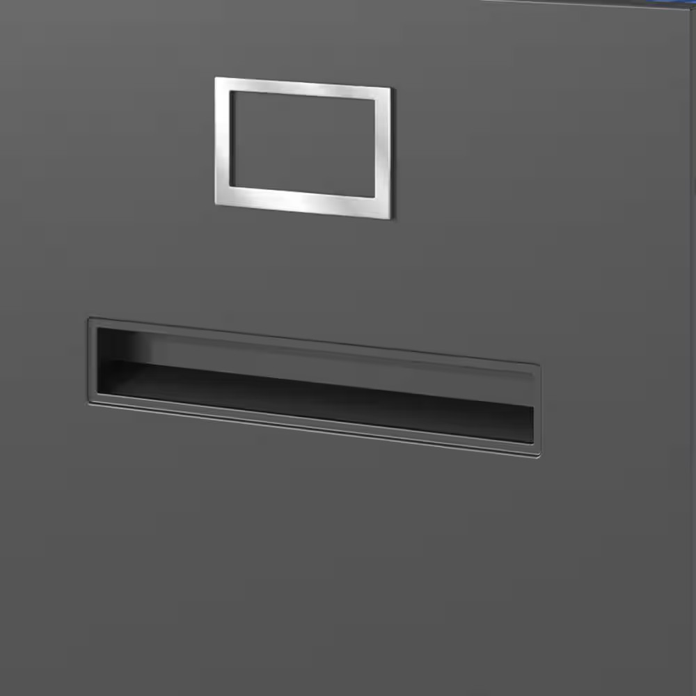 17.72 In. W 4 Drawer Steel File Cabinet with Lock, Black Filing Cabinets, Modern