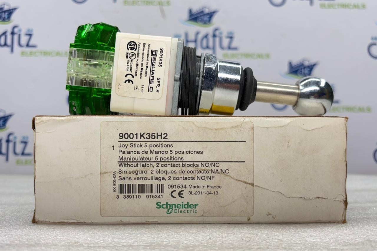 SCHNEIDER ELECTRIC SQUARE D 9001K35H2 JOY STICK 5 POSITIONS STEEL NOB SER.K