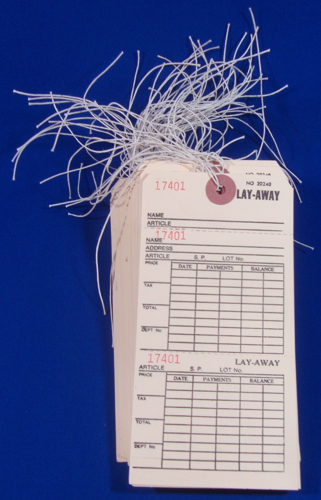 Qty. 100 Off-White Layaway Tags Merchandise Price Tags