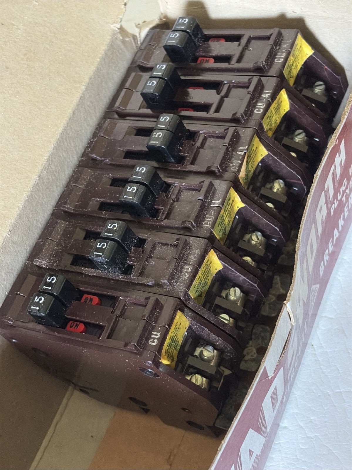WADSWORTH B1515 A1515 TWIN BREAKER 1-POLE 15A & 1- POLE 15A WA1515 NEW!!!