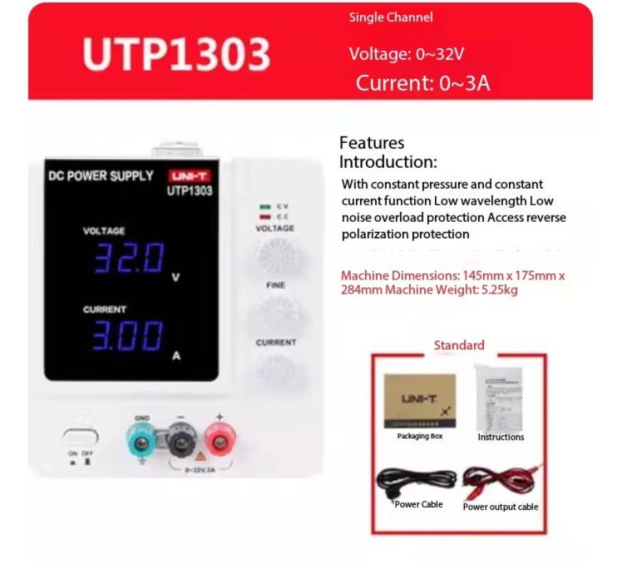 UTP1303/UTP1305 Adjustable Linear DC Regulated Power Supply 32V/3A/5A