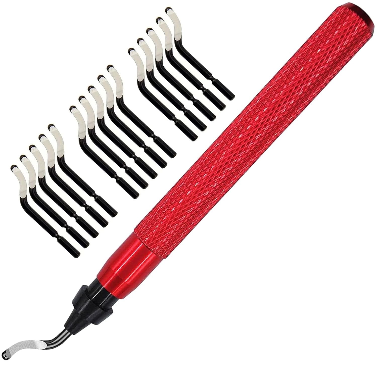 15-Piece Swivel Blade Deburring Tool for Precision Burr Removal in All Materials