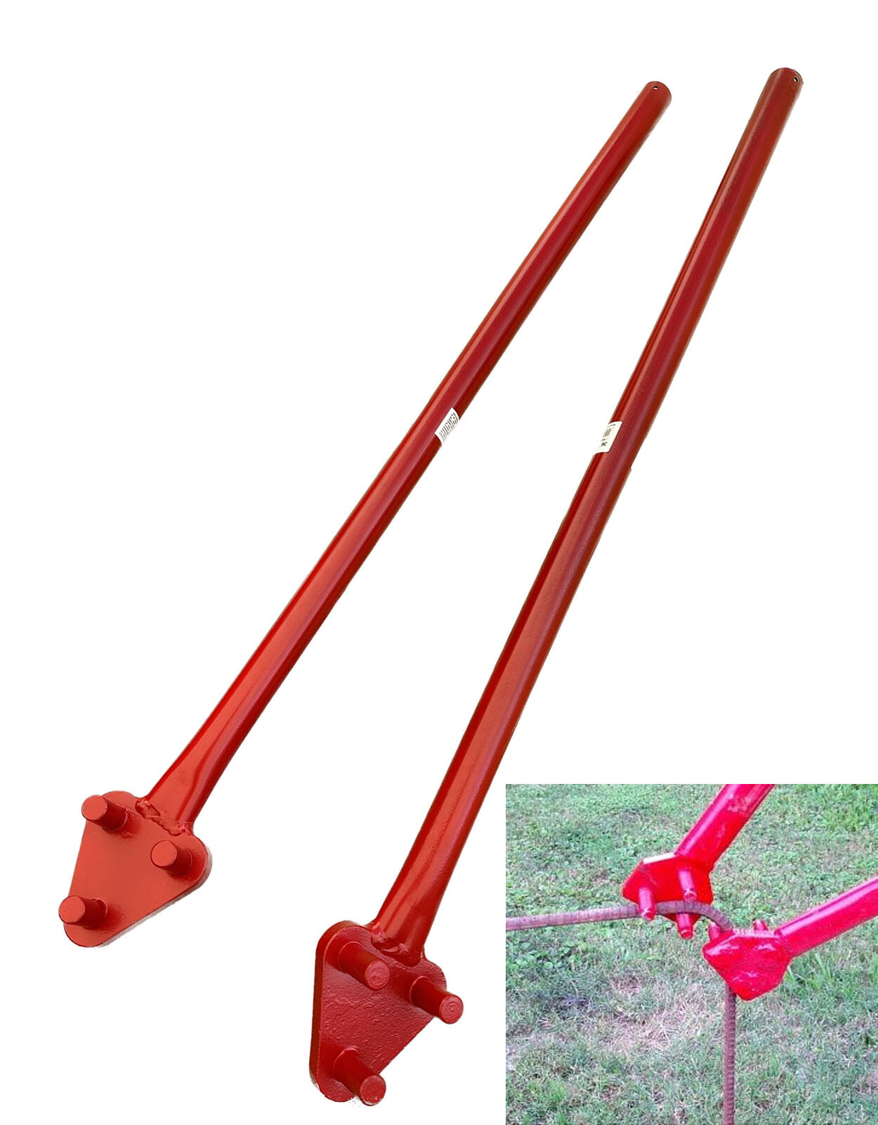 Lot Two 36″ Rebar Bender #5 Grade 60 (5/8″ Dia.) Capacity Light Duty Rod Bender
