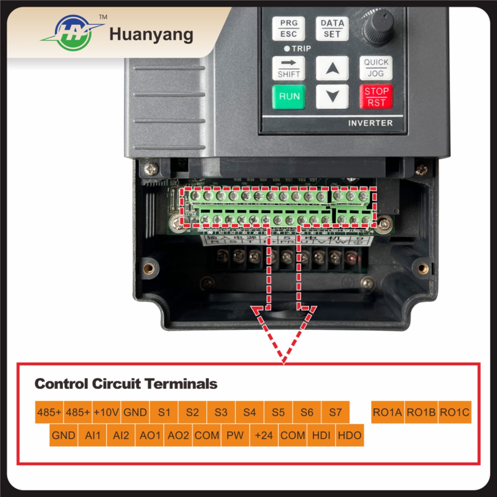 Huanyang VFD 220V 2.2kW 3HP Vector Control Inverter CNC single phase to 3 phase