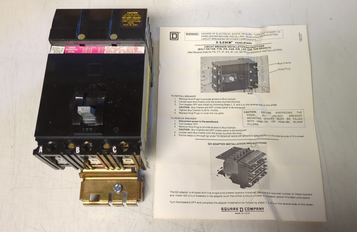 SQUARE D CIRCUIT BREAKER FH36015 **UNUSED SURPLUS**