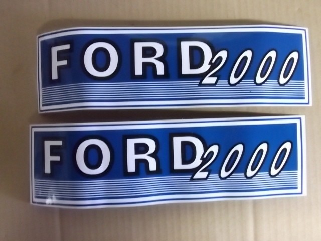 FORD 2000 DECALS. EARLY ROUND HOOD 4-CYL. SEE DETAILS.