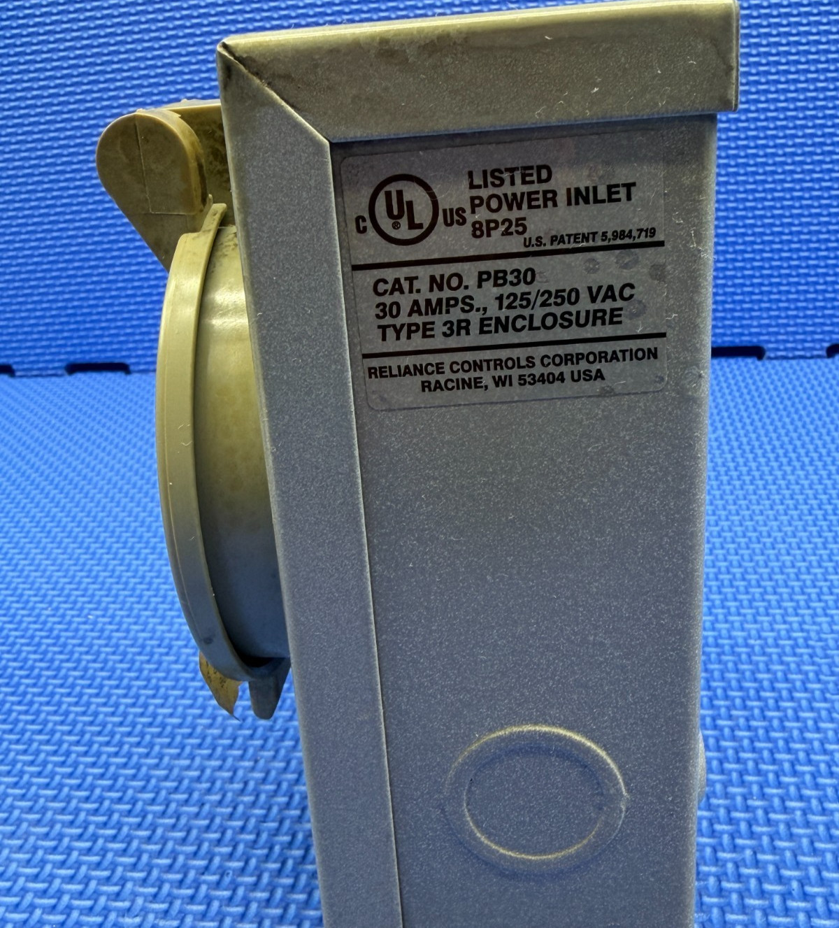 Reliance Controls PB30 Replacement 30-AMP Power Inlet Box L14-30C Locking Plug