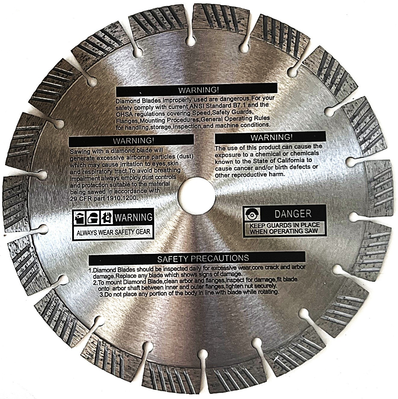 9″ Diamond Blade fits Dewalt 9 in. Cordless Brushless Cut-Off Saw (10 pack)