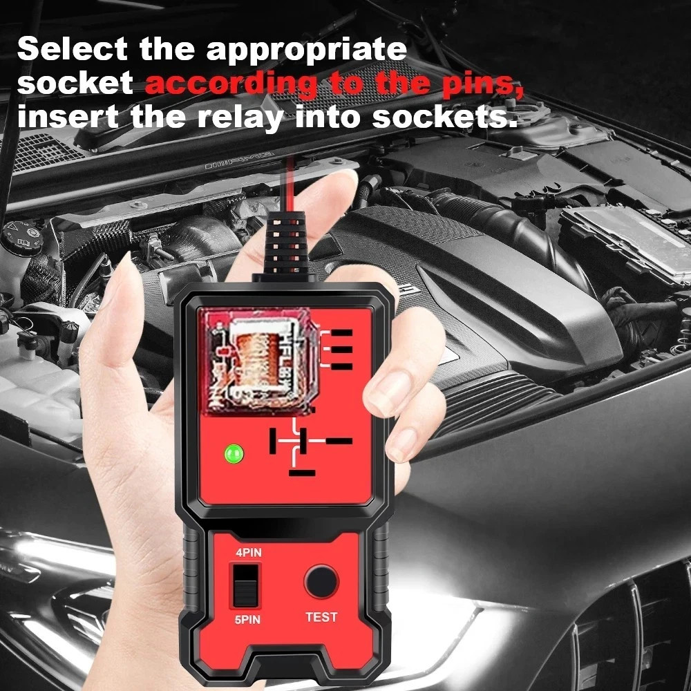 12V Automotive Relay and Fuse Tester LED Diagnostic Tool for Electrical System