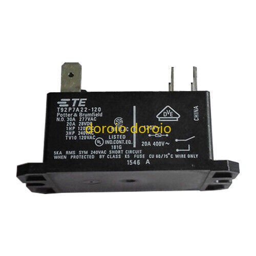 1Pce For Tyco T92P7A22-120 120VAC 30A Power Relay 6Pins DPST-NO
