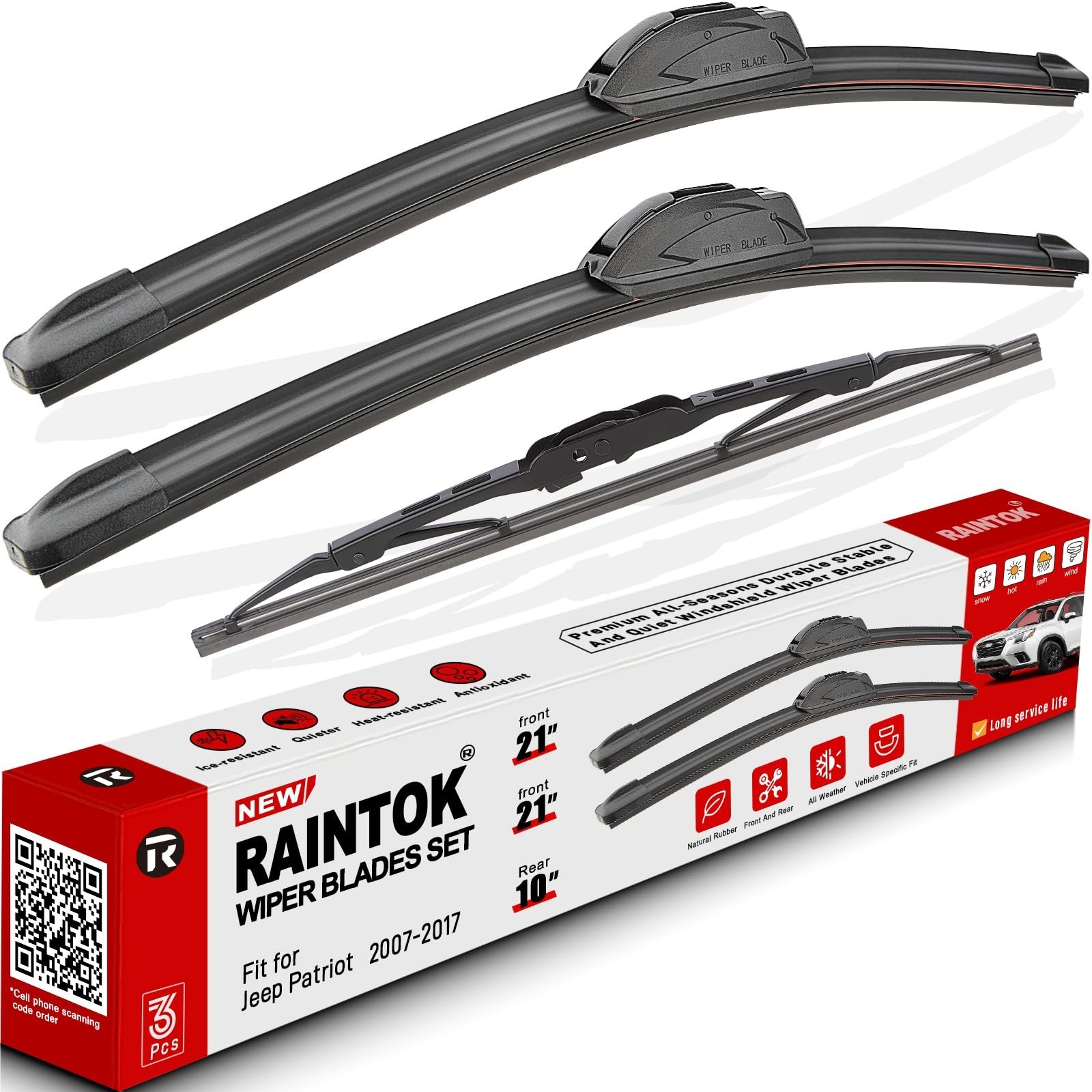 Windshield Wiper Blade Set Replacement for 2007-2017 Jeep Patriot Original Eq…