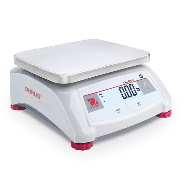 Ohaus Valor 1000 V12P15 Digital Bench Scale 15kg x 2g Backlit LCD 1500Hr Battery