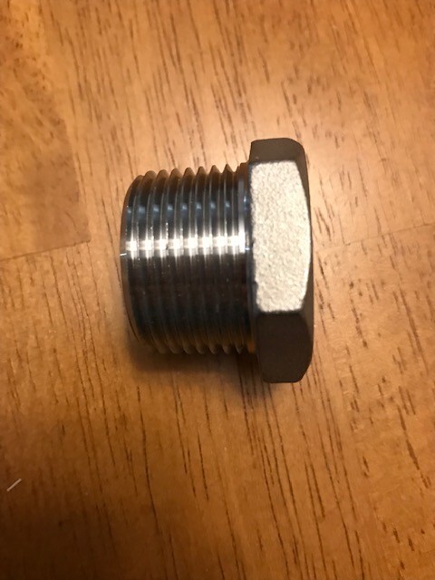 Merit Brass 1″ MNPT Hex Head Plug 150 T-304SS NEW Open Box FAST SHIPPING