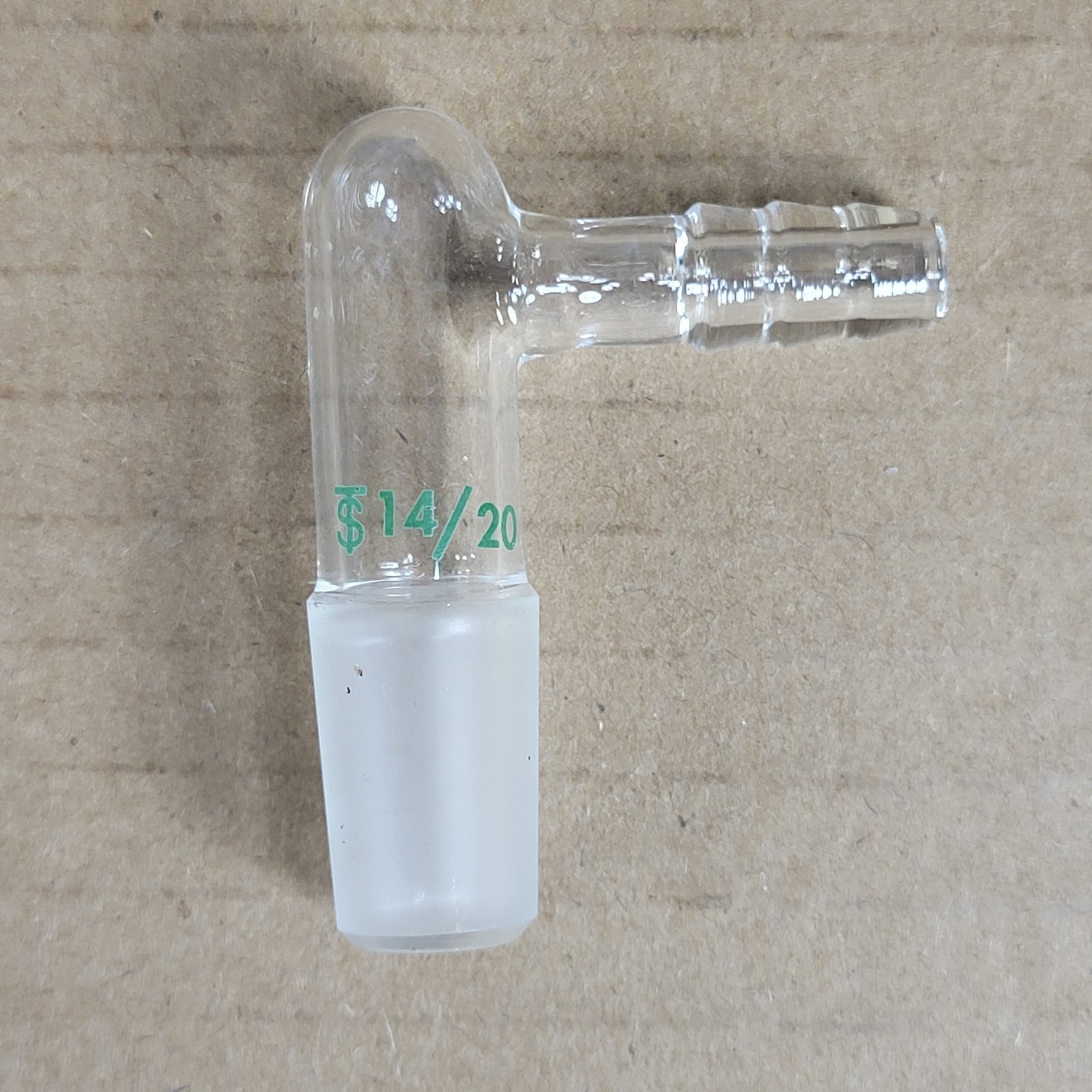 Lot Of 12 Chemglass CG-1014-14 Glass 90° Bent Inlet Adapter 14/20 Inner Joint