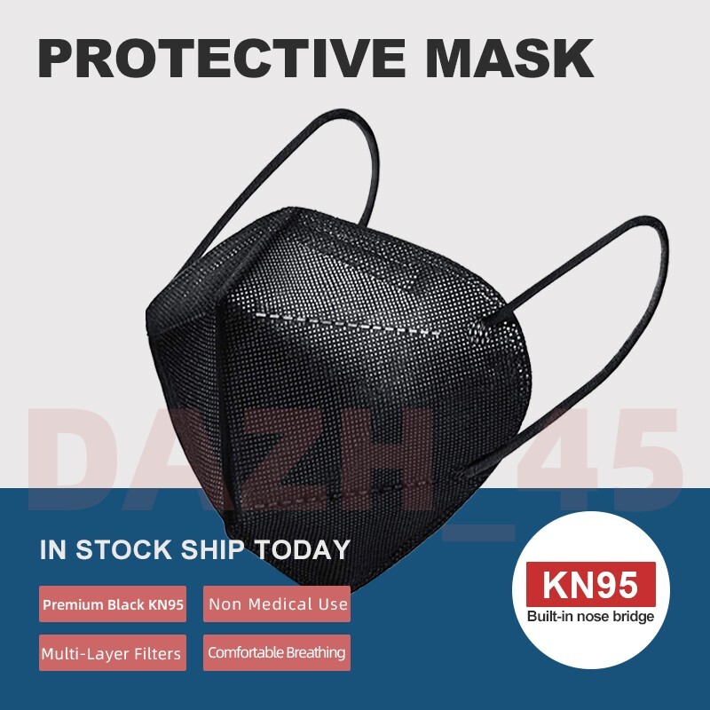 10/50/100 Pcs Black KN95 Protective 5 Layer Face Mask Disposable K N95 Marks