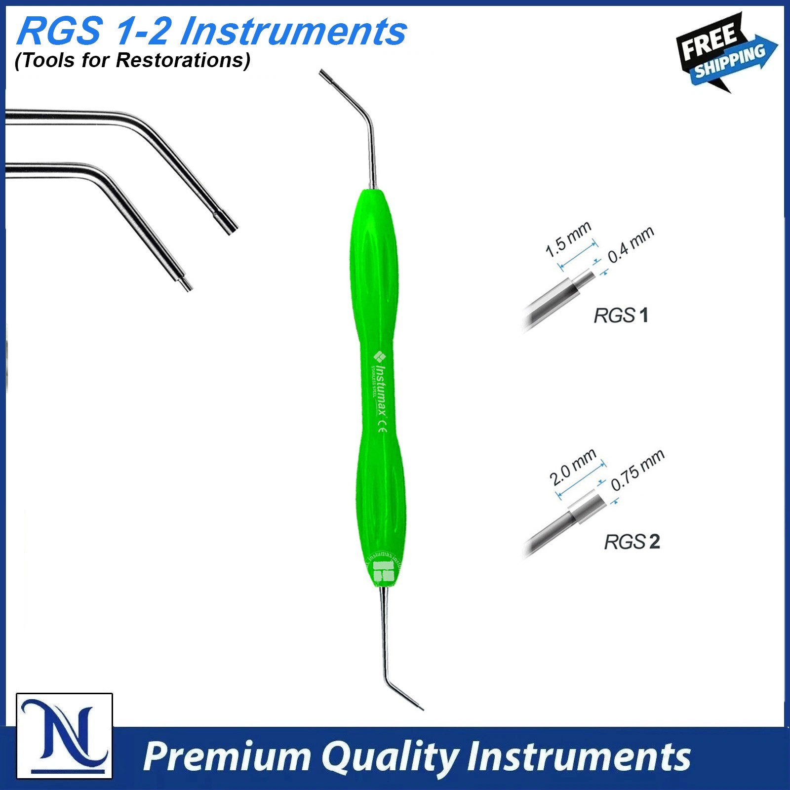 Dental Instrument RGS 1-2 / 3-4 Silicone Handle for Depth Dimension Restorations