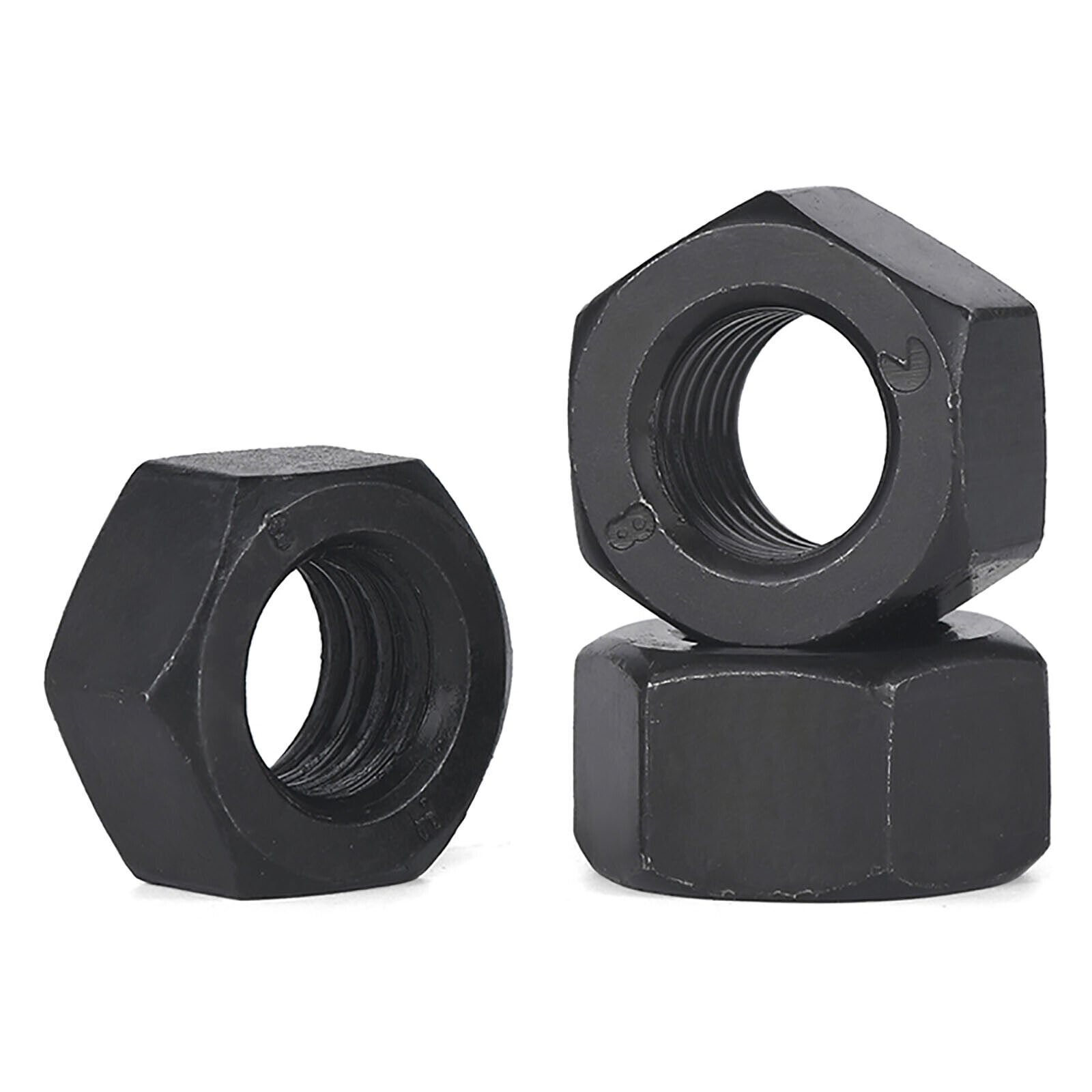 M2/M2.5-M30 BLACK HEX FULL NUTS HIGH TENSILE GRADE 8.8 HEXAGON LOCK NUTS DIN 934