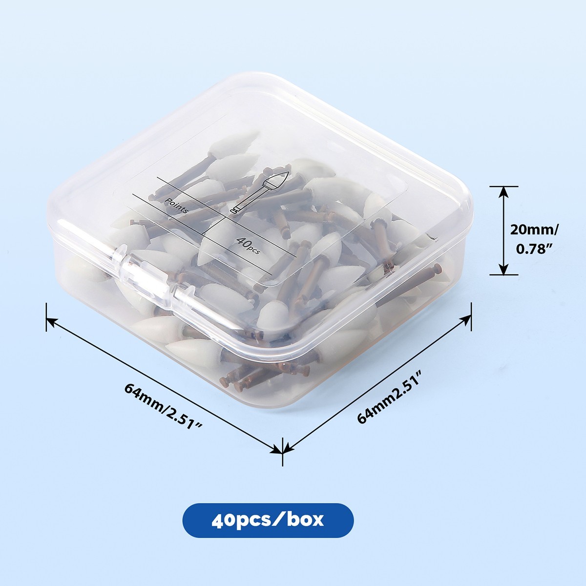 40pcs Dental Finishing Finisher Points Composite RA Polishing Polisher AZDENT