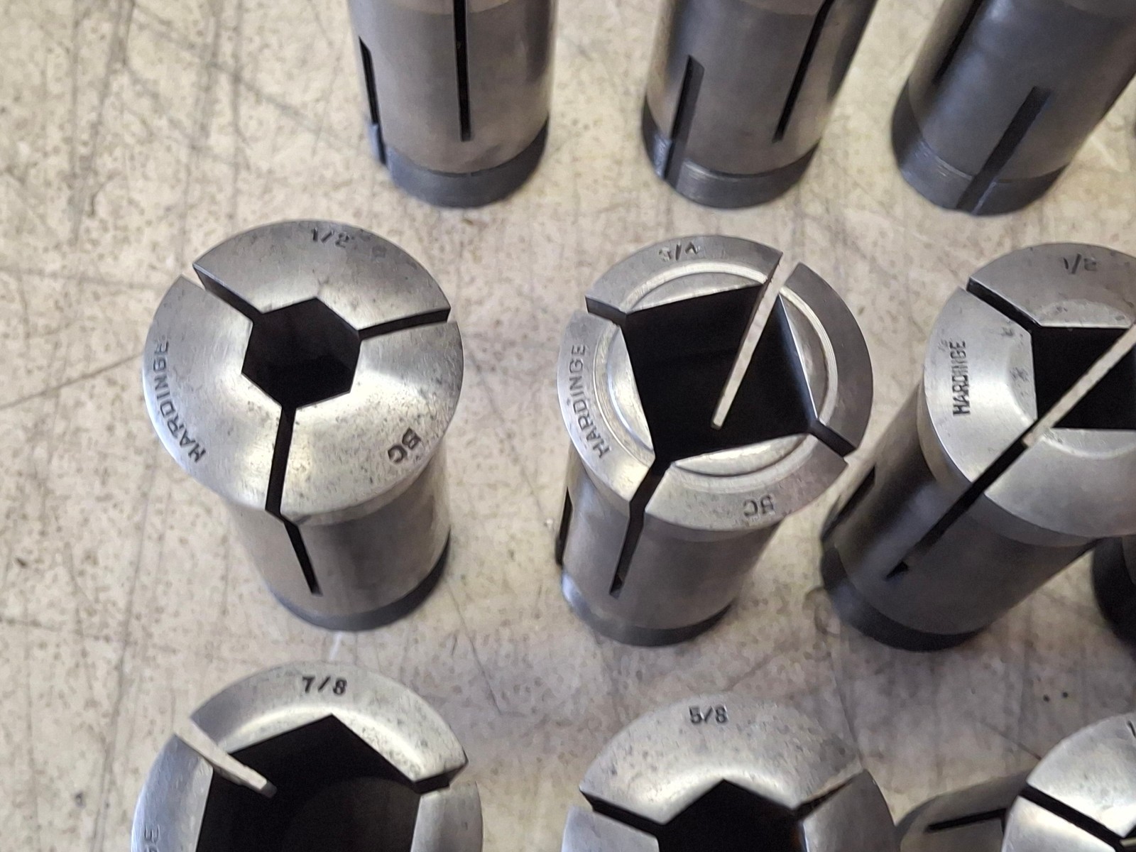 Hardinge 21 Piece 5C 5C-EN1 5C-EN2 Lathe Collet Set Lot