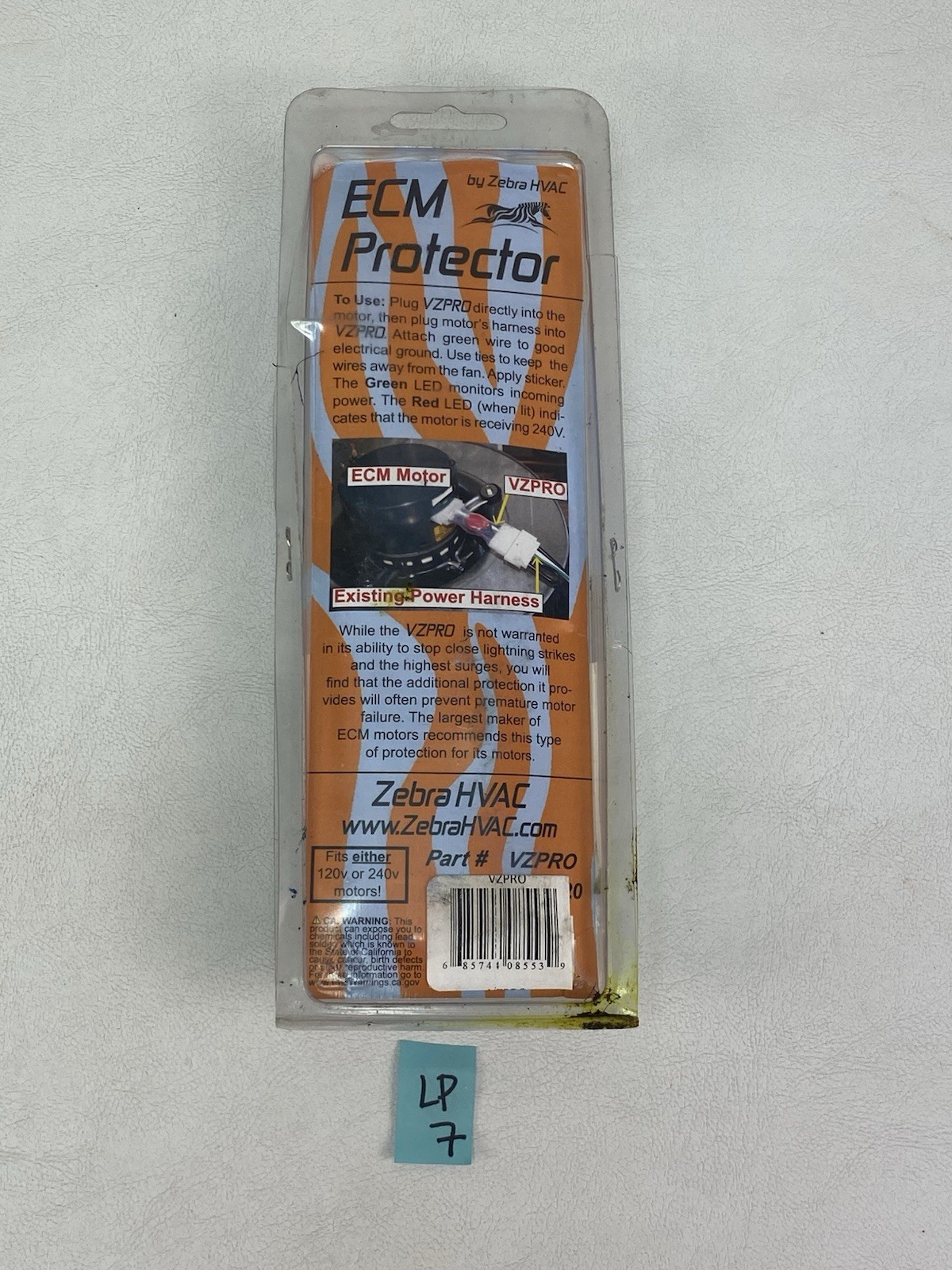 Zebra Instruments VZPRO ECM Motor Protector Surge Protection S59-420