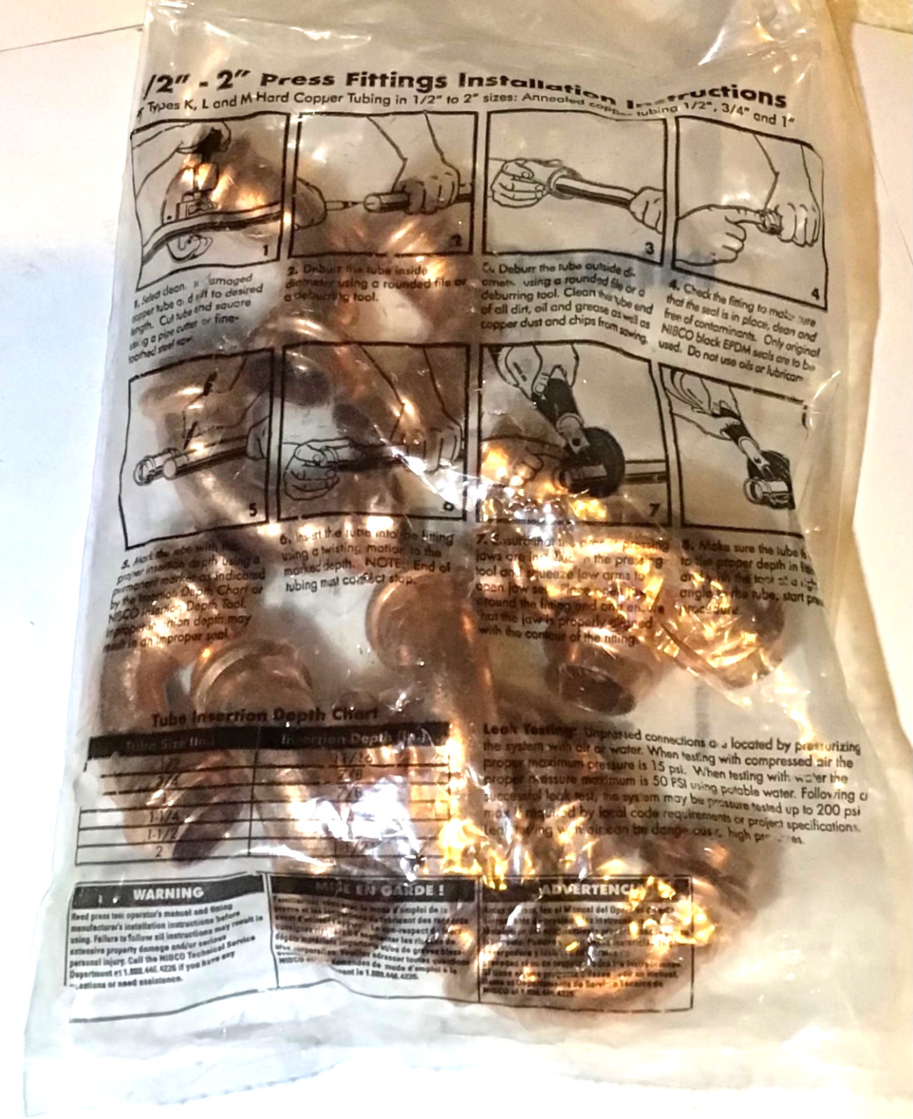 10 New NIBCO PRESS x PRESS 1/2″ 90-DEGREE COPPER ELBOWS *Free Shipping*