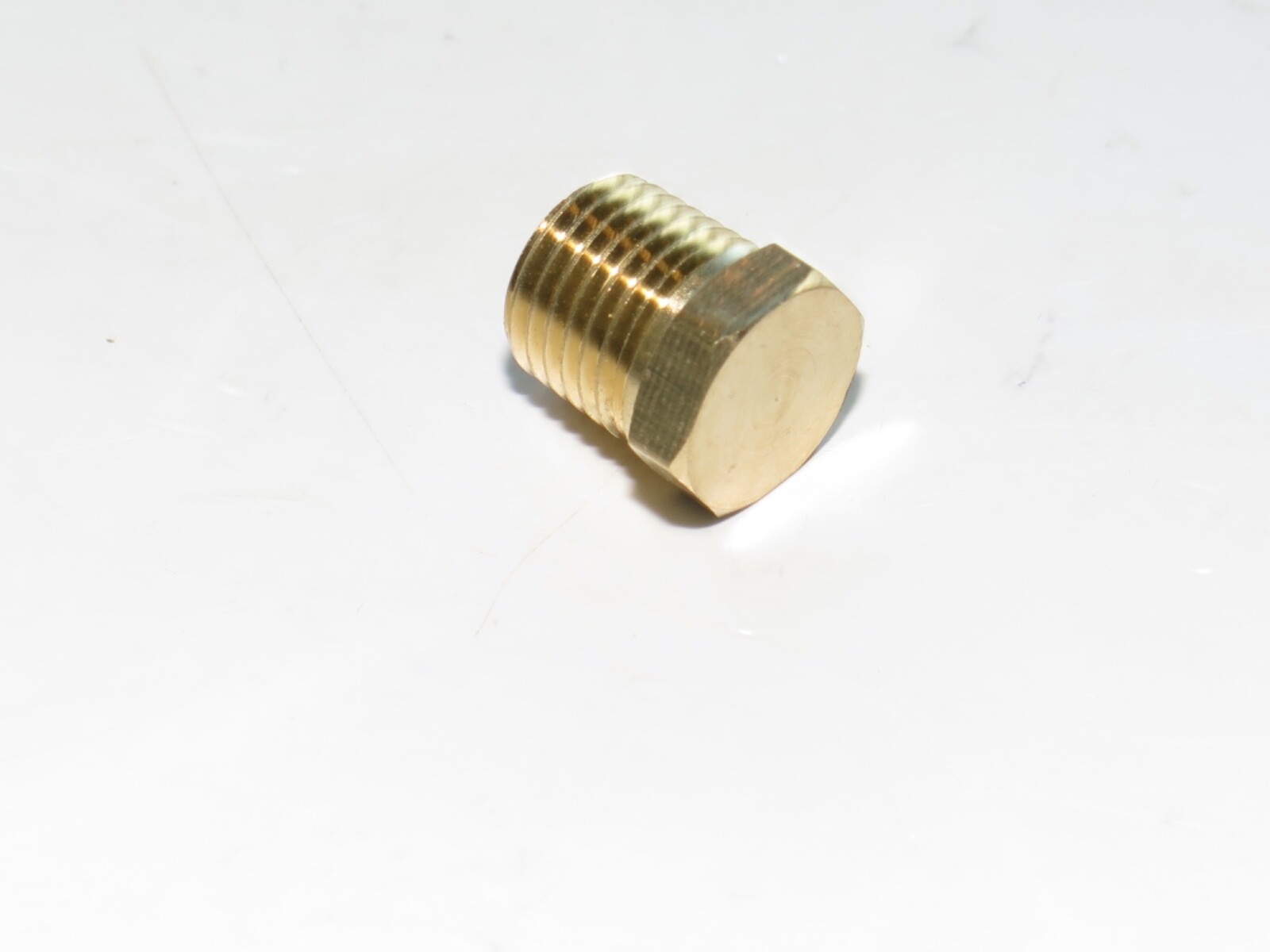 1/4″ inch male NPT Cored Hex Head Plug Brass Pipe Fitting NPT fuel water air