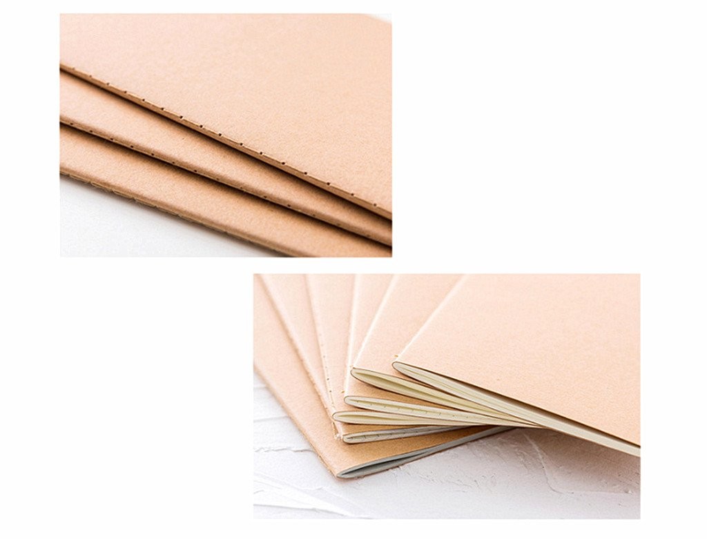 A6 Size Dot Grid Blank Book Retro Brown Cover for Journaling and Planning