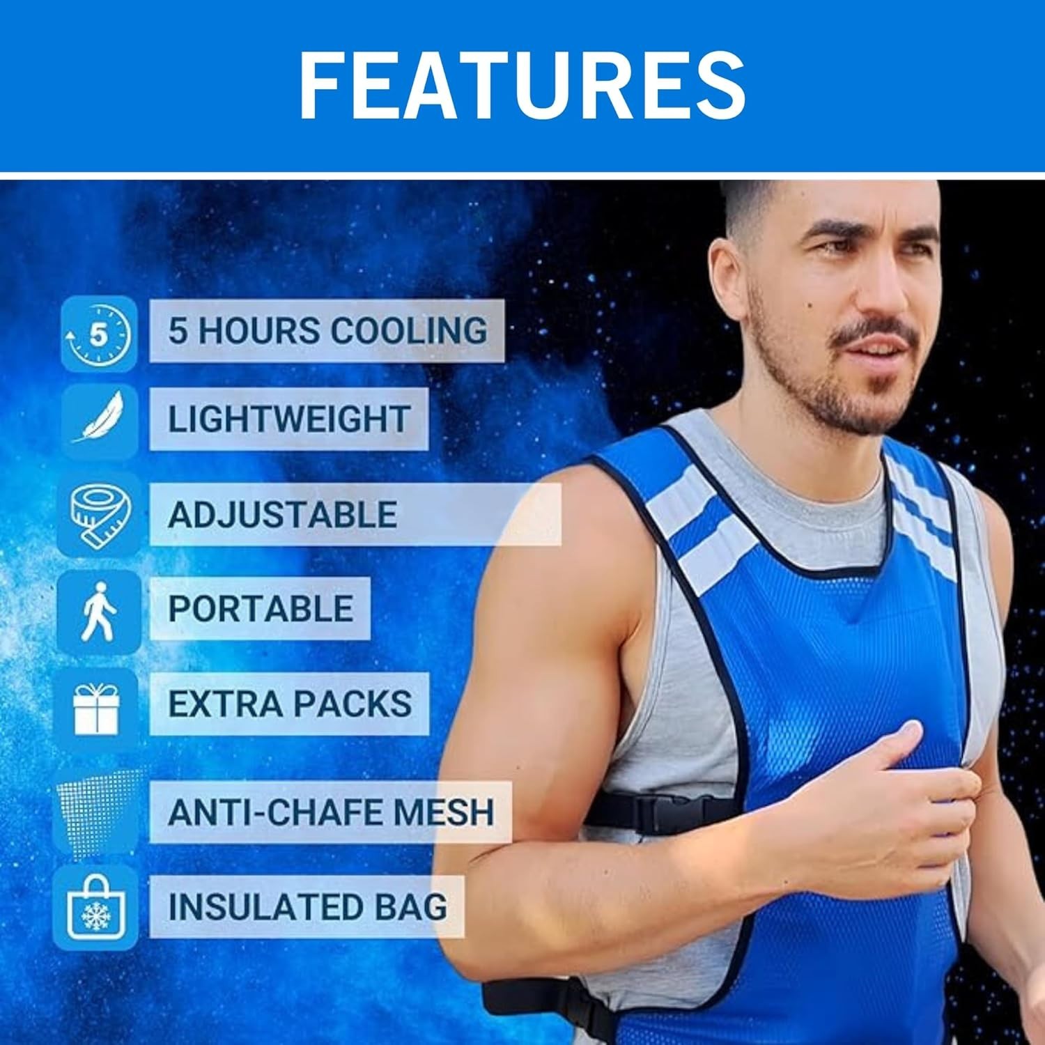 Cooling Vest for Men Women – Ice Vest Cooling Vest With 8 Reusable Ice Packs
