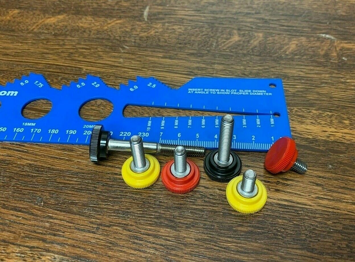M8 Thumb Screws Stainless DIN 912 Metric M8 Red, Yellow, Black, Gray, or Natural