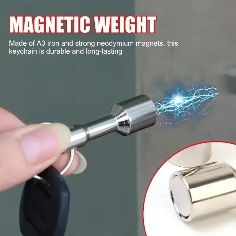 1 Pcs Keychain Neodymium Magnet for Testing Coins, Jewelry, Brass, Gold, Silver