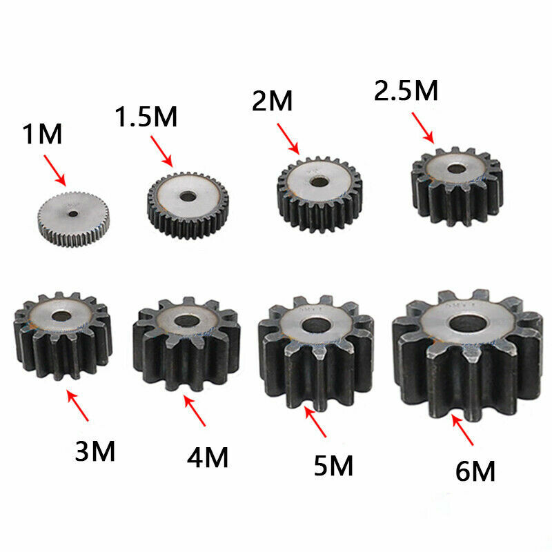 2.5/3/4/5M 45# Steel Spur Gear 10-70 Teeth 30-180mm OD Transmission Gear For CNC