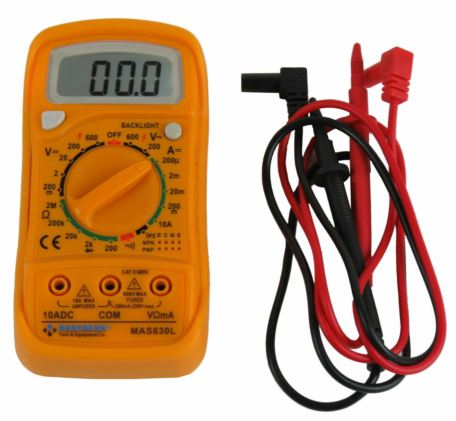 New Northern Tool MAS830L AC/DC 600V Digital Pocket Multimeter Voltage Tester
