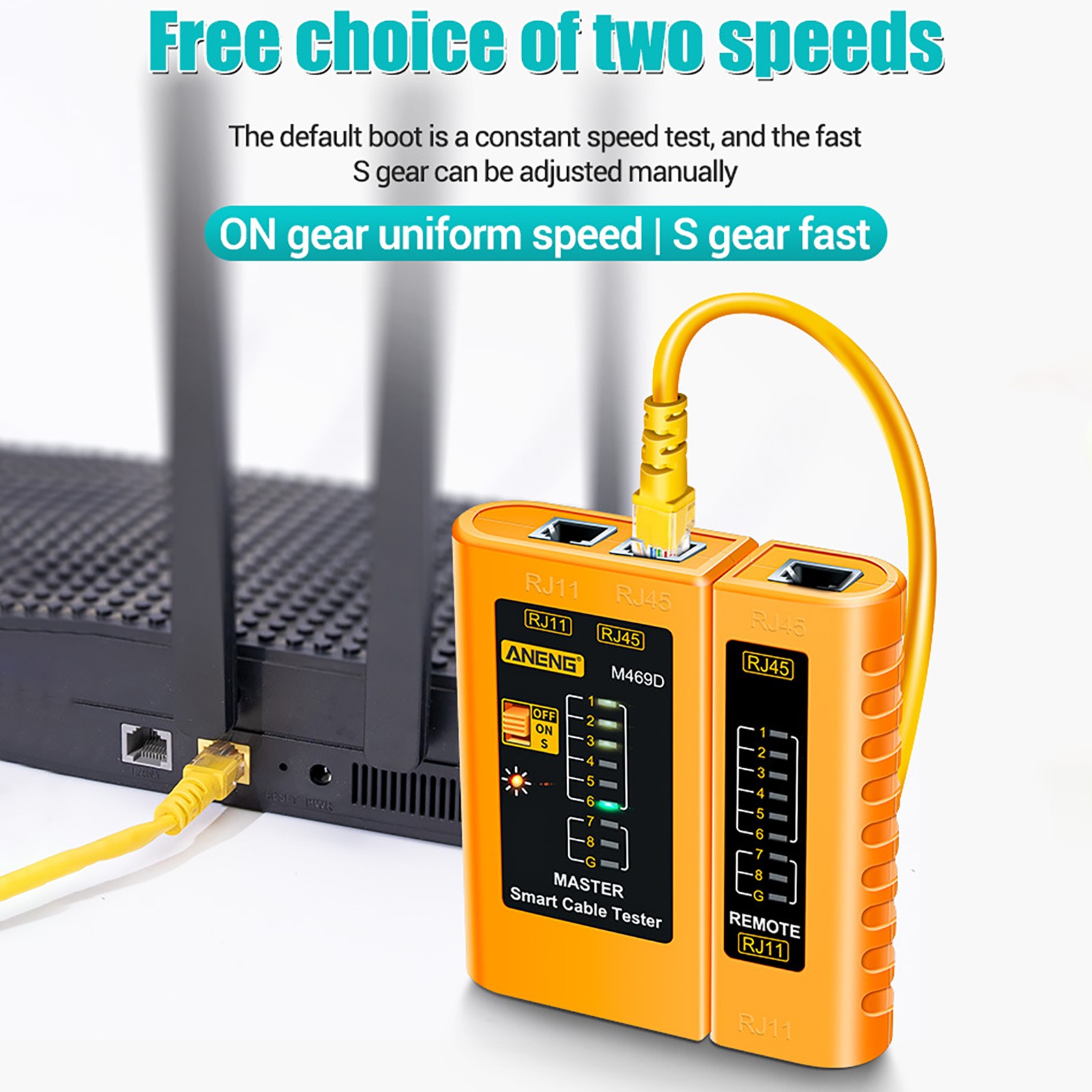 Networks Cable Tester Ethernet RJ45 RJ11 LAN Wire Telephone Cable Testing Tool t