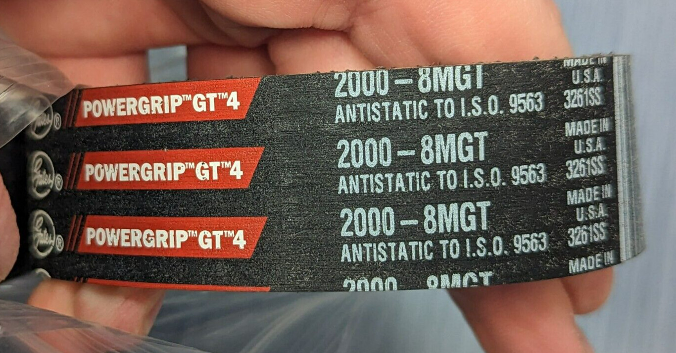 Gates Powergrip GT 4 2000-8mgt Antistatic to i.s.o. 9563 3261SS Belt