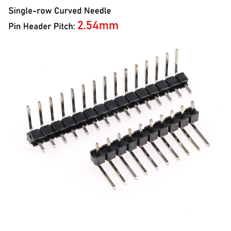 2.54mm 1*2 to 1*40Pin Male Header Pin Right Angle Single Row Strip PCB Connector