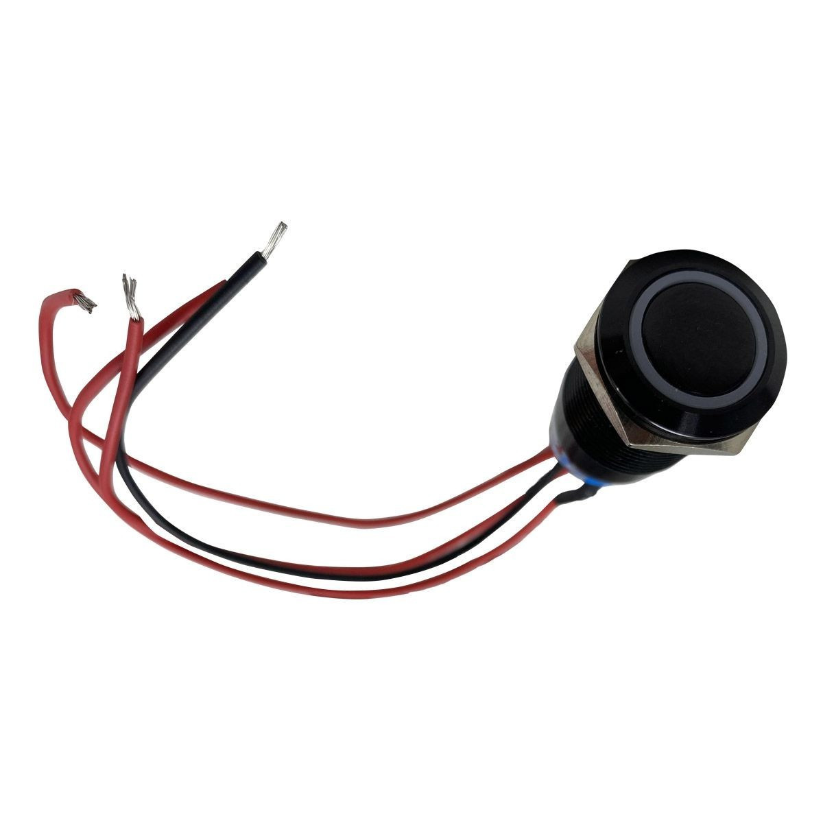 Race Sport 19mm Latching / Momentary Push Button Switch ON-OFF W Green LED 12V