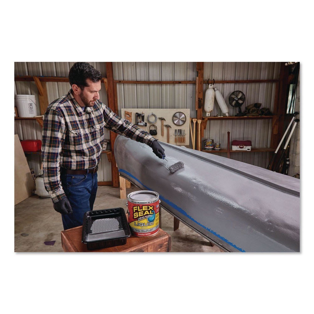 Flex Seal Products US855GRY012 1-Gal Can Sealant Coating Liquid – Gray 2/CT New