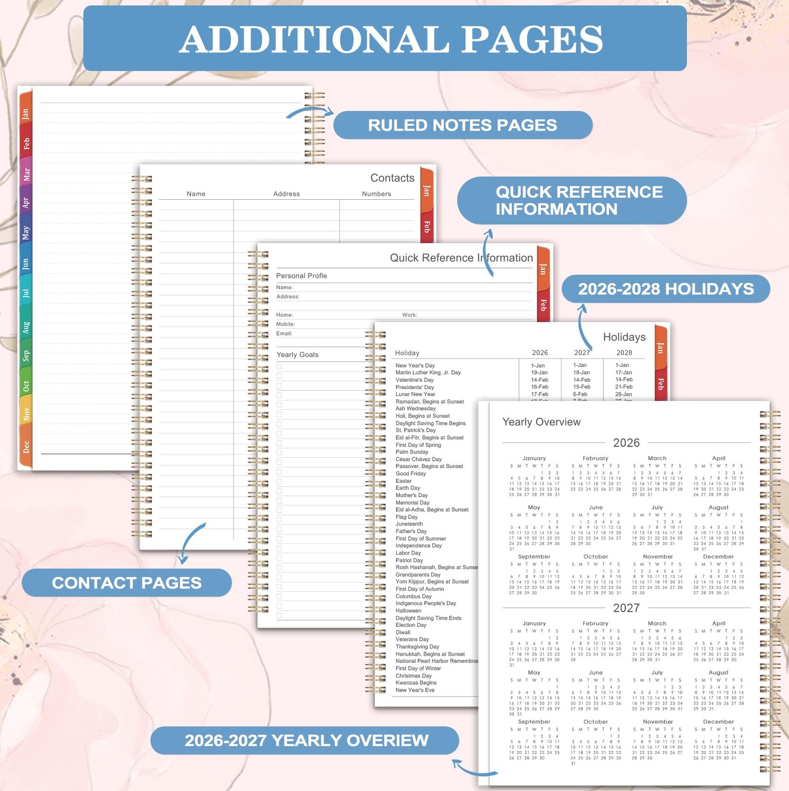 2026 Planner – Jan. 2026 – Dec. 2026, 8.5″ x 11″ Planner Weekly and Monthly, …