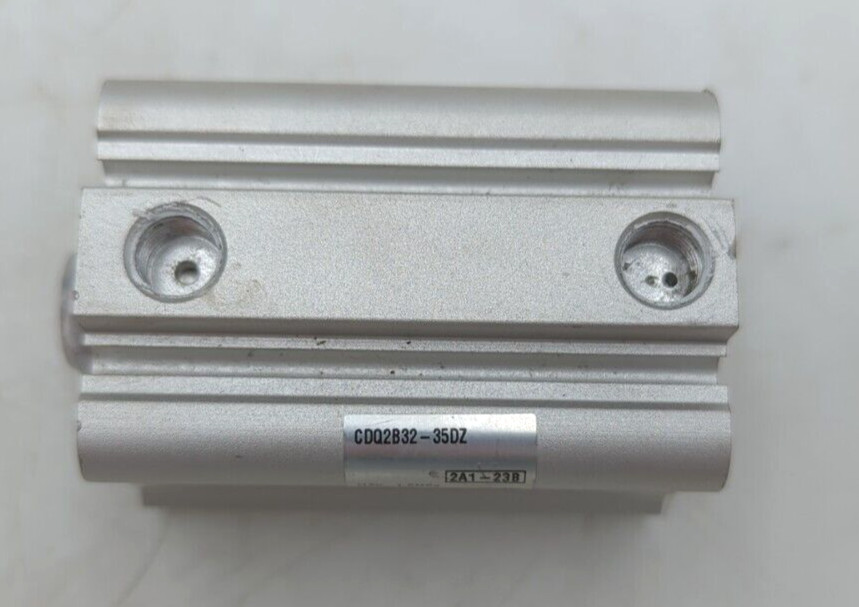 SMC CDQ2B32-35DZ compact double acting, single rod cylinder Used