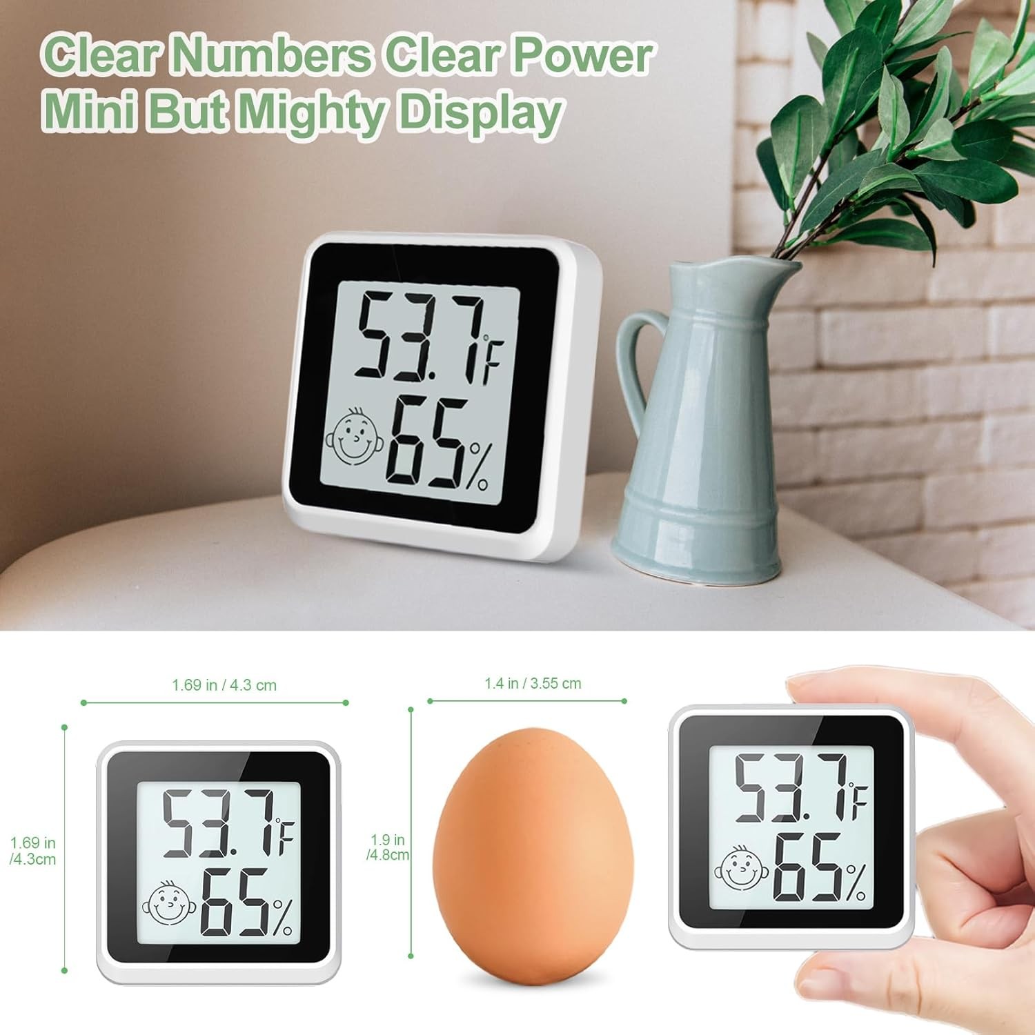 Indoor Humidity Meter Hygrometer 4Pack, Room Thermometer for Accurate Room…