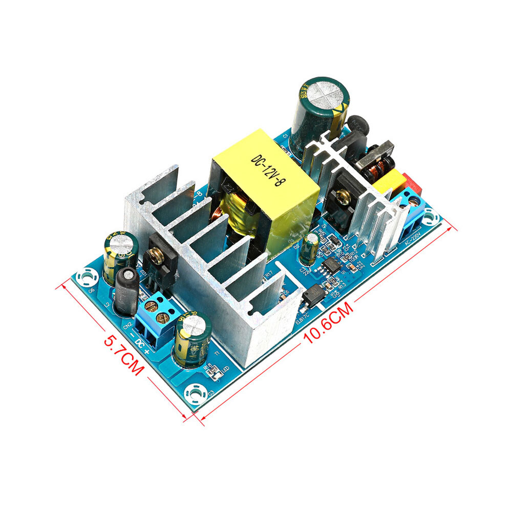 DC 12V 8A Power Supply Module AC-DC Power Supply Board AC100-240V to DC 12V 8A