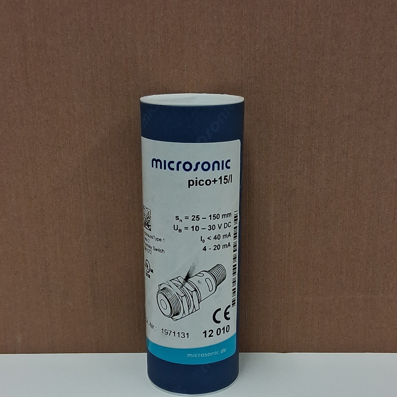 microsonic pico+15/I Ultrasonic Proximity Sensor 25-150mm 10-30V DC 4-20mA